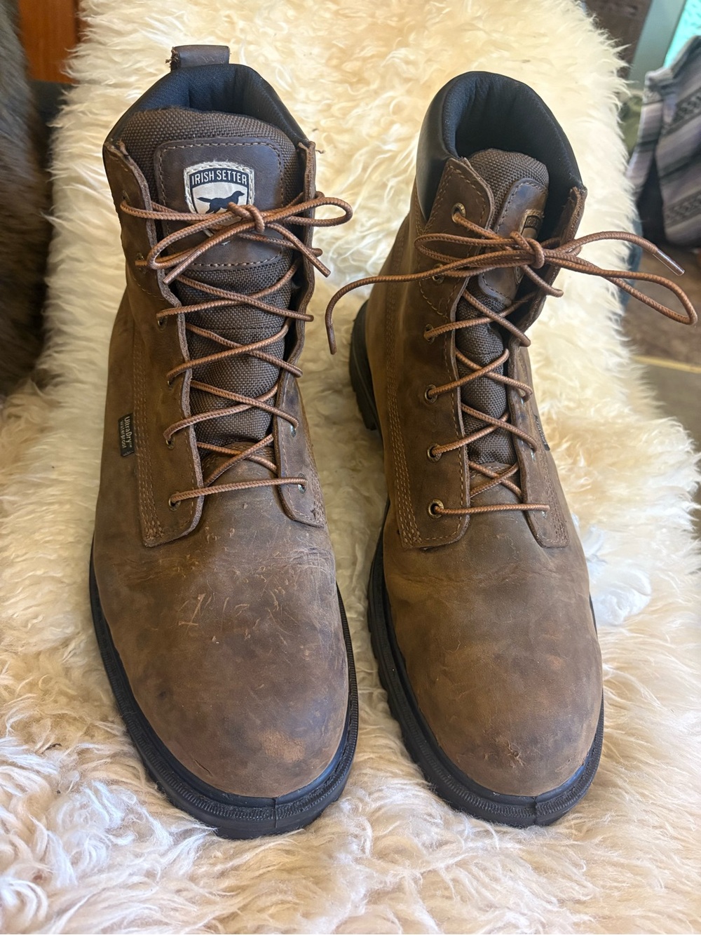 Irish Setter Brown Lace-Up Men's Work Boots